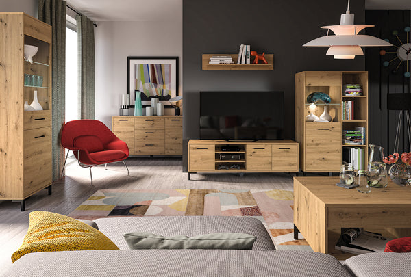 NEVIO Wohnzimmer-Set – 6-teilig – Modern und kompatibel
