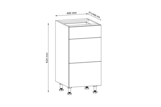 Unterschrank - Velora - Artisan - Platzsparende Schranklösung für Ihre Küche. - Hi Markt GmbH