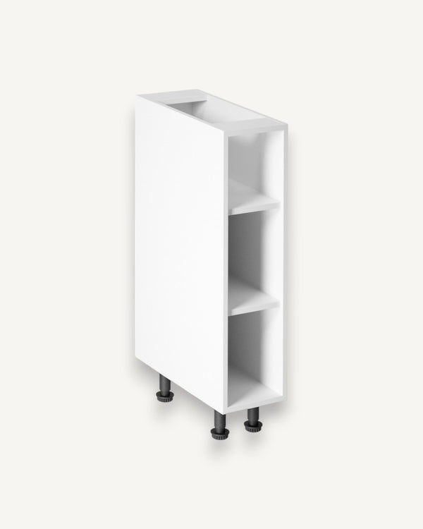 Unterschrank 20 cm Glanzia – D20P – Weiß / Hochglanz – Moderner Küchenschrank