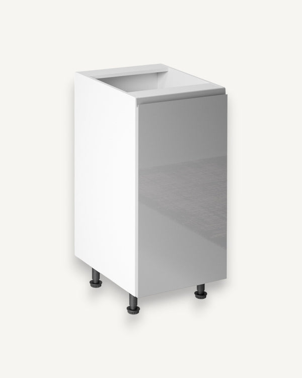 Unterschrank 40 cm Glanzia – D40 – Grau / Hochglanz – Moderner Küchenschrank