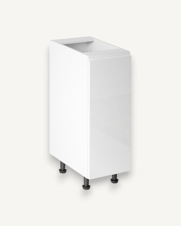 Unterschrank 30 cm Glanzia – D30 – Weiß / Hochglanz – Moderner Küchenschrank
