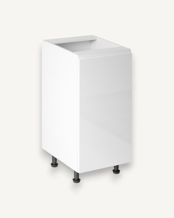Unterschrank 40 cm Glanzia – D40 – Weiß / Hochglanz – Moderner Küchenschrank