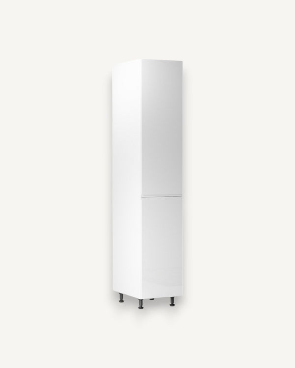 Hochschrank 40 cm Glanzia – D40SP – Weiß / Hochglanz – Moderner Küchenschrank