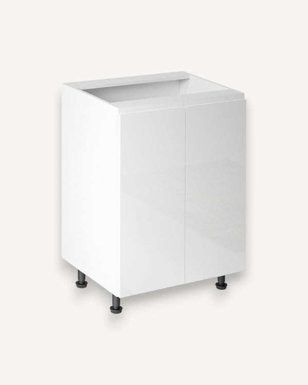Unterschrank 60 cm Glanzia – D60 – Weiß / Hochglanz – Moderner Küchenschrank