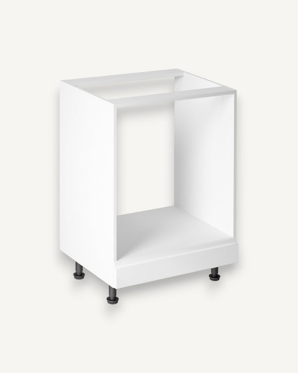 Umbauschrank 60 cm Glanzia – D60ZK – Weiß / Hochglanz – Moderner Küchenschrank