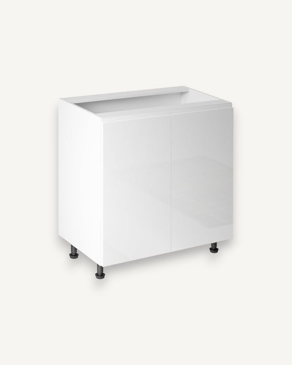 Unterschrank 80 cm Glanzia – D80 – Weiß / Hochglanz – Moderner Küchenschrank