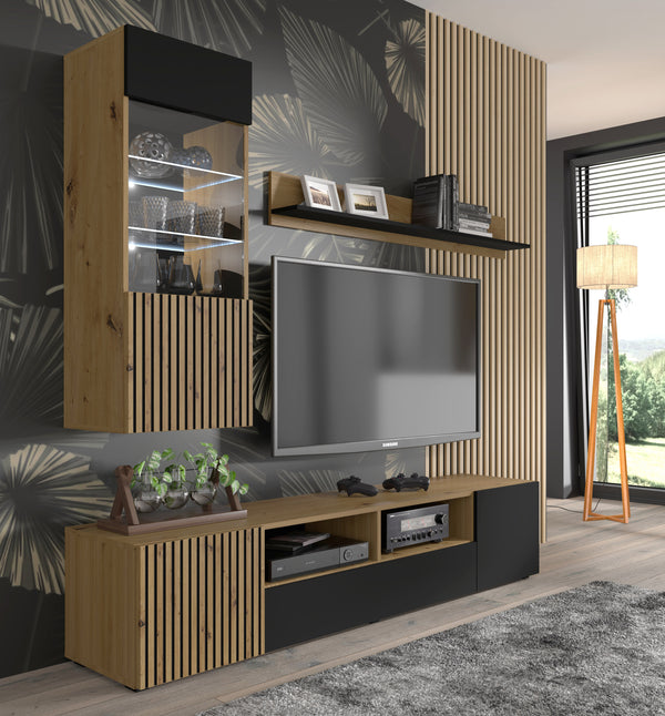 AURIS Wohnzimmer - Set – 2 Teile – Modernes Möbelset in Holzoptik