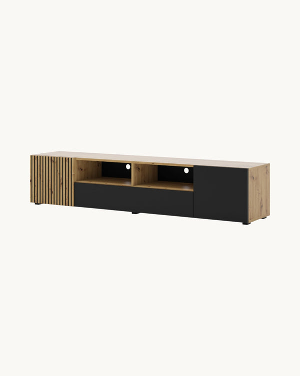 AURIS I TV-Schrank Modernes Lowboard in Holzoptik mit Push-to-Open