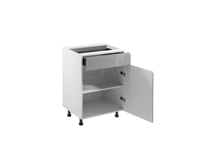 Unterschrank 60 cm - Aspen D60S1 Grau/Hochglanz - Hi Markt GmbH