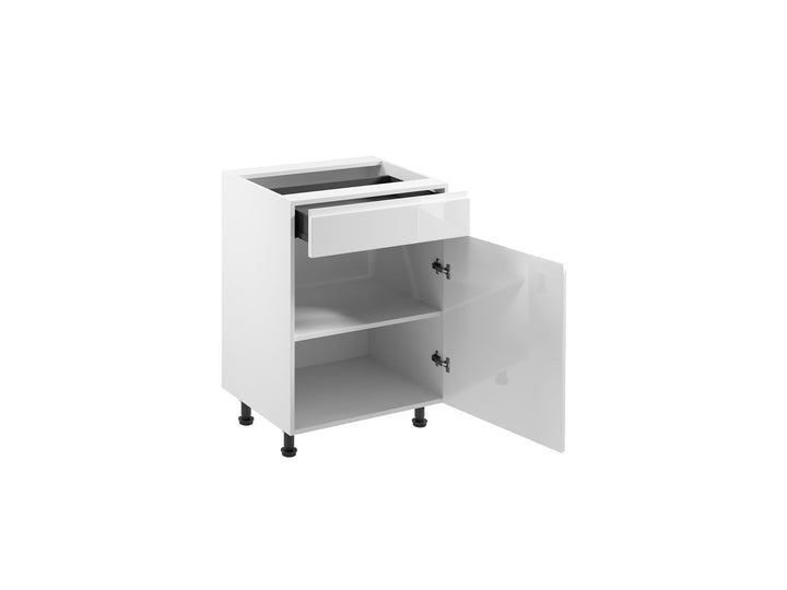 Unterschrank 60 cm - Aspen D60S1 L Weiß/Hochglanz - Hi Markt GmbH