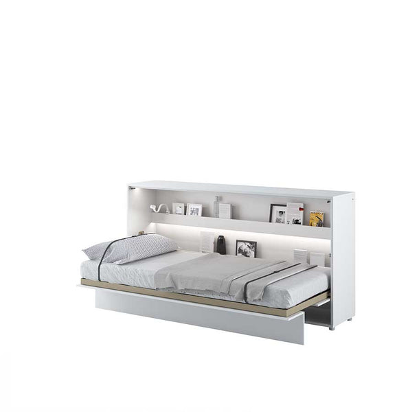 BED CONCEPT Klappbett – 90x200 cm – Horizontales Wandbett mit Metallrahmen