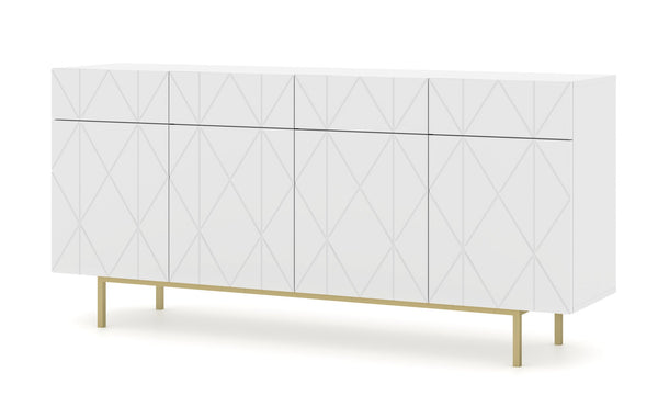KAIRO Kommode – 180 cm – Modernes Sideboard mit Fräsfront und Metallgestell
