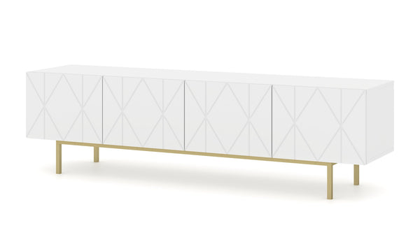 KAIRO TV-Schrank – 180 cm – Moderner Fernsehschrank mit Fräsfront und Metallgestell