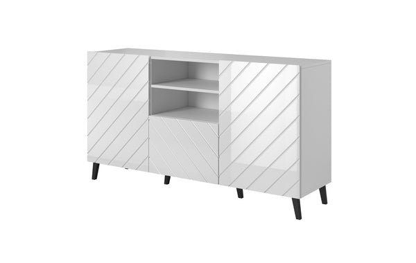 ABETO Kommode – 150 cm – Moderner Schrank mit Hochglanz MDF Fronten
