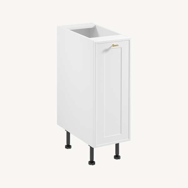 Unterschrank D30 P/L - Livaro Weiß / Weiß Rahmen