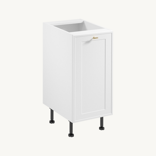 Livaro D40 P/L Küchenunterschrank - Weiß / Weiß Rahmen