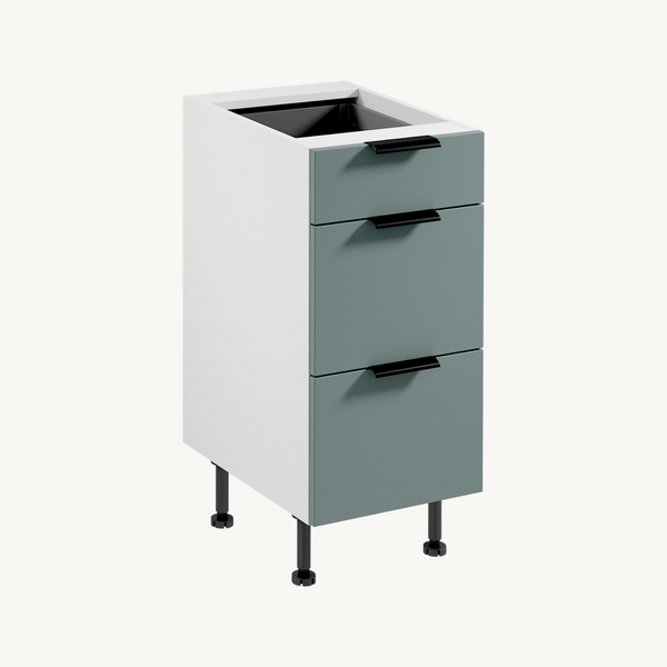 Unterschrank D40S3 AX – Livaro – Weiß / Grün
