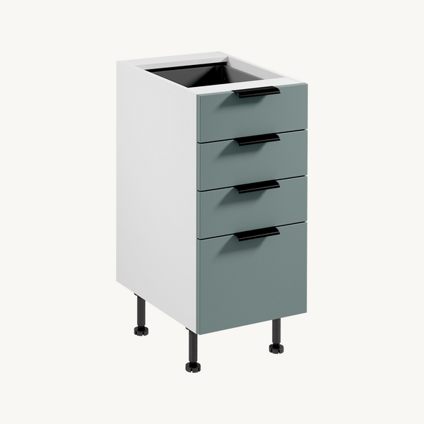 Unterschrank D40S4 AX – Livaro – Weiß / Grün