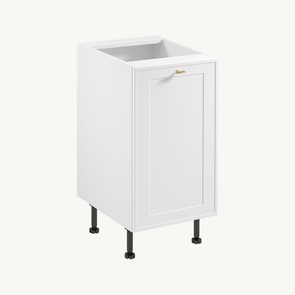 Unterschrank D45 P/L - Livaro Weiß / Weiß Rahmen