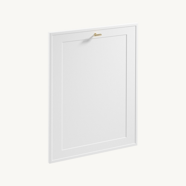 Geschirrspülerfront D60FZW – Livaro Weiß / Weiß Rahmen