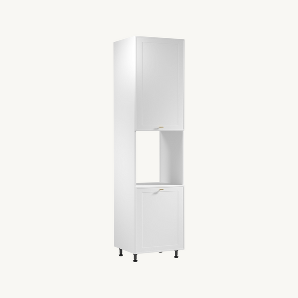 Unterschrank D60PWN P/L - Livaro Weiß / Weiß Rahmen
