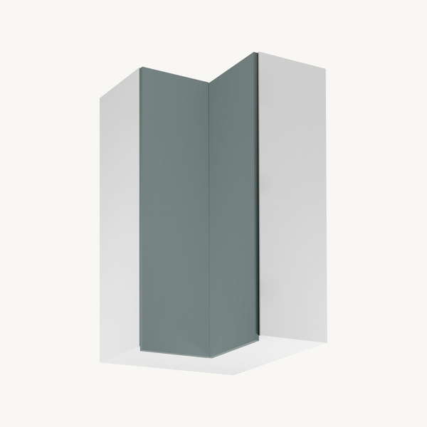 Hängeschrank G60N2 R/L Eck - Livaro - Weiß / Grün