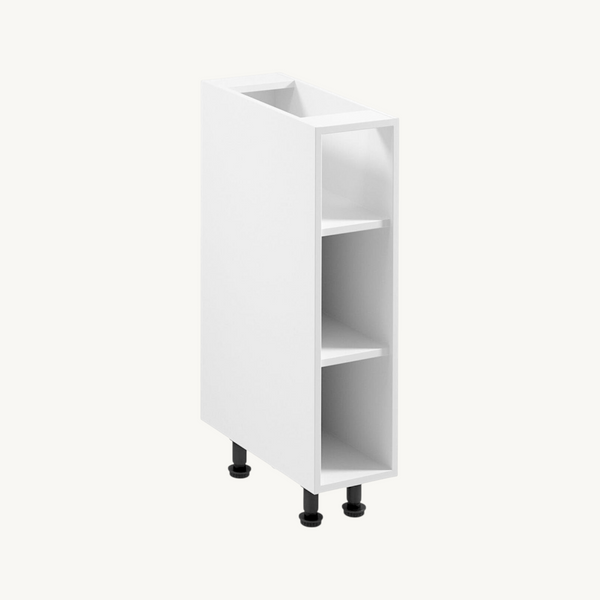 Unterschrank 20 cm Glanzia – D20P – Weiß / Hochglanz – Moderner Küchenschrank