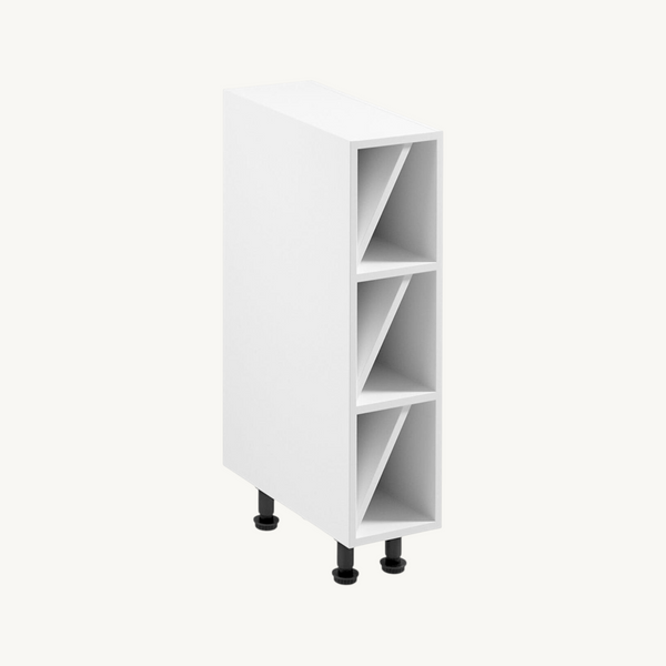 Unterschrank 20 cm Glanzia – D20W – Weiß / Hochglanz – Moderner Küchenschrank