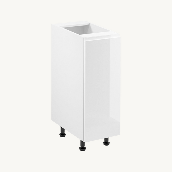 Unterschrank 30 cm Glanzia – D30 P/L– Weiß / Hochglanz – Moderner Küchenschrank