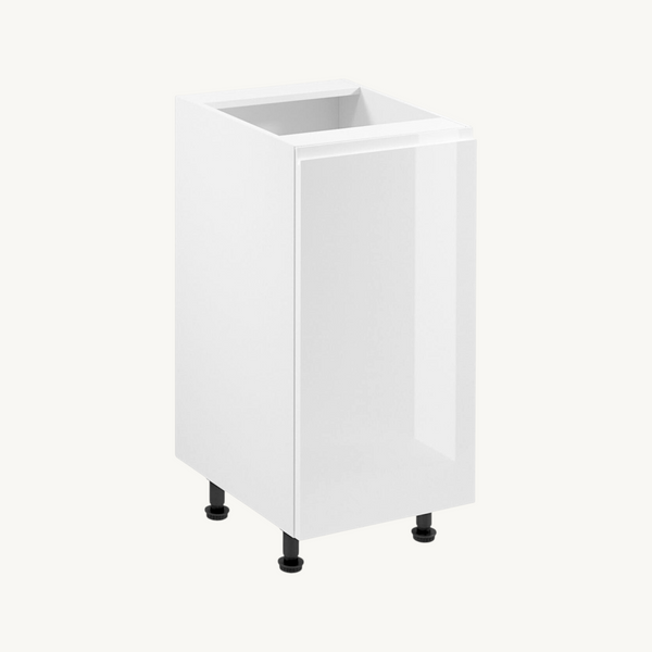 Unterschrank 40 cm Glanzia – D40 P/L– Weiß / Hochglanz – Moderner Küchenschrank