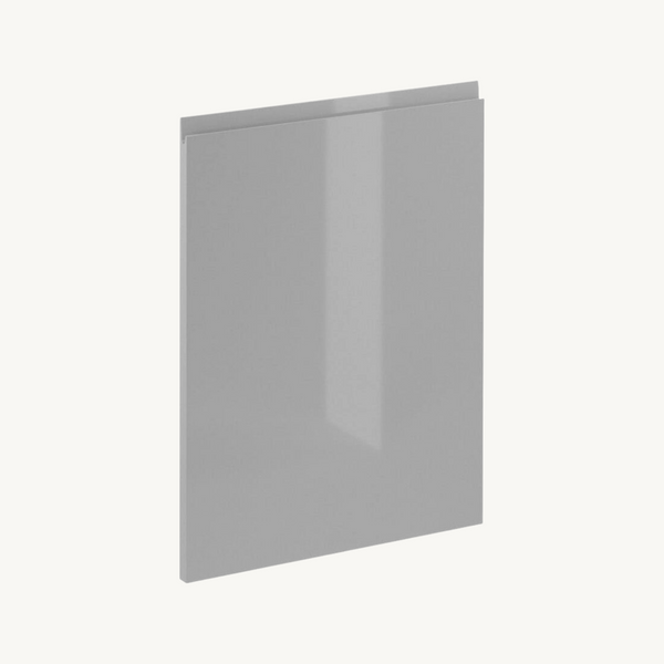 Geschirrspülerfront 45 cm Glanzia – D45FZN – Grau / Hochglanz – Moderner Küchenschrank