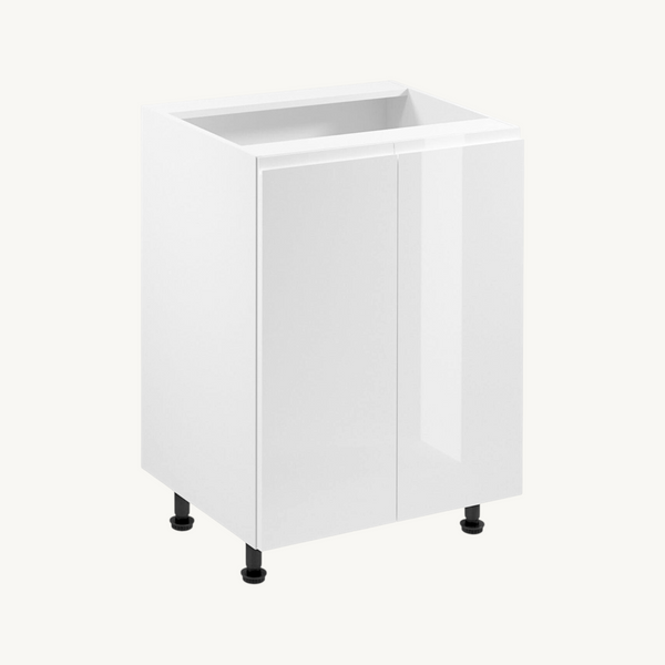 Unterschrank 60 cm Glanzia – D60 – Weiß / Hochglanz – Moderner Küchenschrank