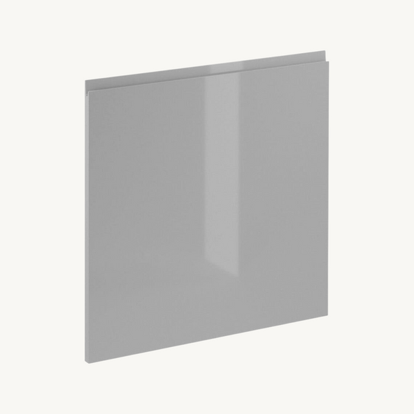 Geschirrspülerfront 60 cm Glanzia – D60FZN – Grau / Hochglanz – Moderner Küchenschrank