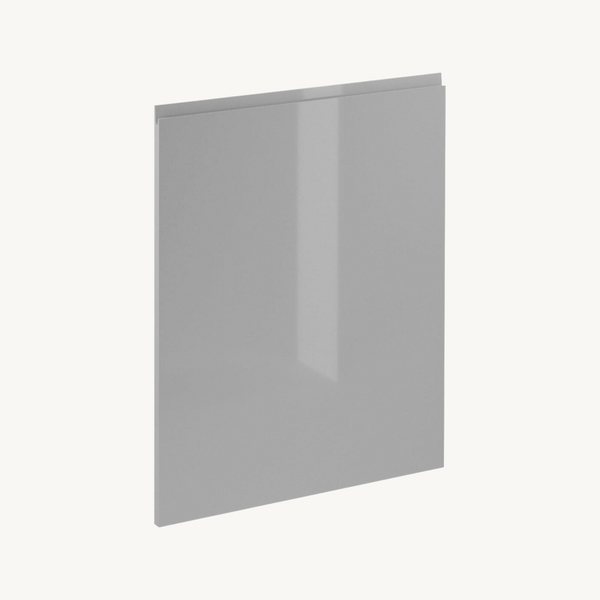 Geschirrspülerfront 60 cm Glanzia – D60FZW – Grau / Hochglanz – Moderner Küchenschrank