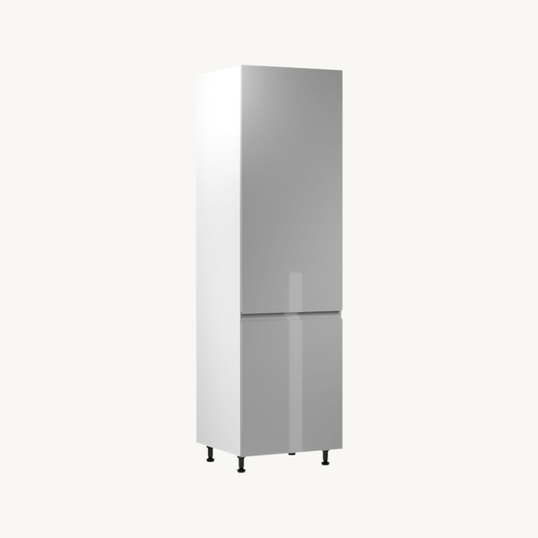 Kühlumbauschrank 60 cm Glanzia – D60ZL P/L – Grau / Hochglanz – Moderner Küchenschrank