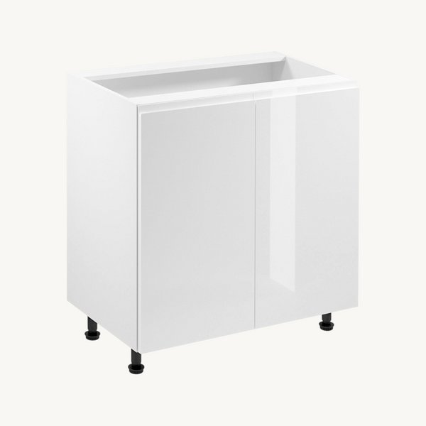 Unterschrank 80 cm Glanzia – D80 – Weiß / Hochglanz – Moderner Küchenschrank