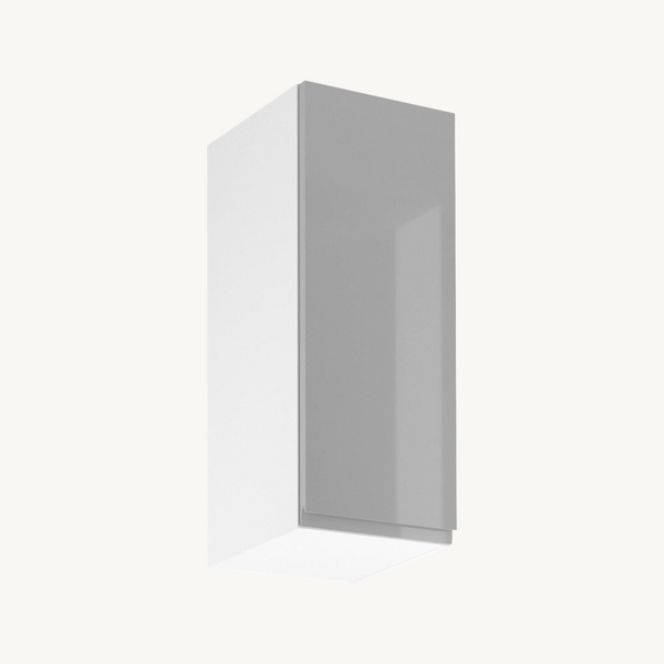 Hängeschrank 30 cm Glanzia – G30 P/L – Grau / Hochglanz – Moderner Küchenschrank