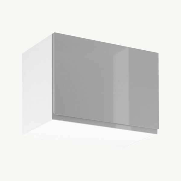 Hängeschrank 60 cm Glanzia – G60K – Grau / Hochglanz – Moderner Küchenschrank