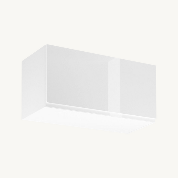 Hängeschrank 80 cm Glanzia – G80K – Weiß / Hochglanz – Moderner Küchenschrank