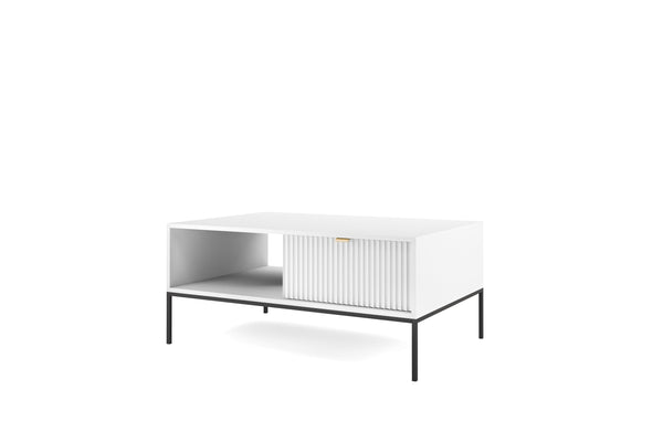 NOVA SANDS Couchtisch – 104 cm – Moderner Wohnzimmertisch mit Metallrahmen