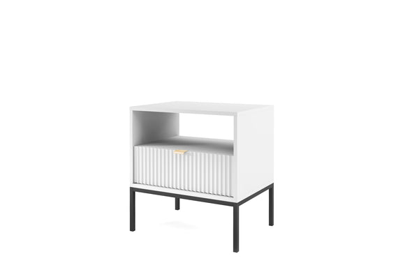 NOVA SANDS Nachttisch – 54 cm – Moderner Beistelltisch mit Metallrahmen