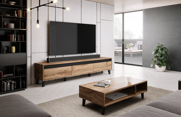 NORD I Wohnzimmer - Set – 2 Teile – Modernes mit Holzoptik