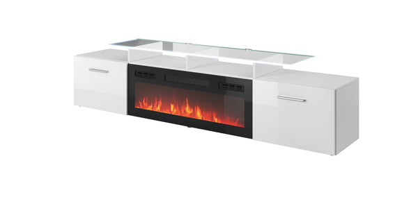 ROVA EF TV Schrank Moderner Fernsehschrank mit Kamin