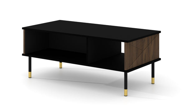 WOODY IV Couchtisch – 110 cm – Moderner Wohnzimmertisch mit Fräsfronten