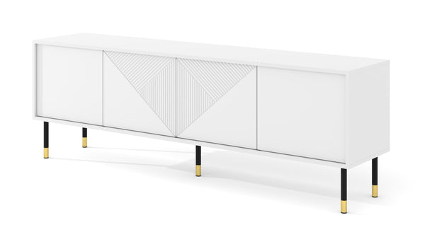 WOODY TV-Schrank – 180 cm – Moderner Lowboard mit Push-to-Open und Fräsfronten