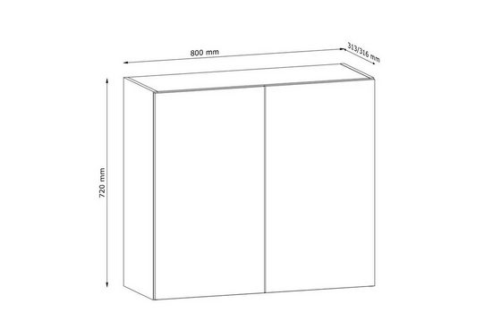 Hängeschrank - Velora -  Platzsparender Hängeschrank für gut organisierte Küchen. - Hi Markt GmbH
