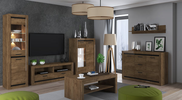 BALTICA Wohnzimmer-Set – 6 Teile – Modernes Wohnzimmermöbel-Set mit Stauraum