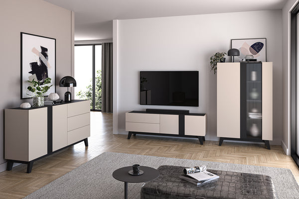 Freshion Wohnzimmer-Set – 3 Teile – Modernes Design mit viel Stauraum
