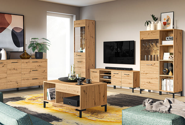 NEVIO Wohnzimmer-Set – 5-teilig – Modern und kompatibel für stilvolles Wohnen