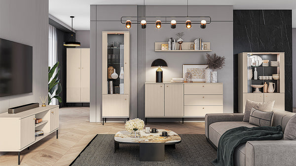 SOPHIE Wohnzimmer-Set – 6 Teile – Elegantes Möbelset für stilvolles Wohnen